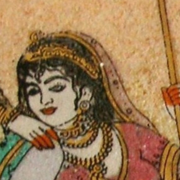 Krishna Crushed Gemstones Painted On Glass Handmade Blank Journal 5" Hindu Deity - Picture 7 of 12